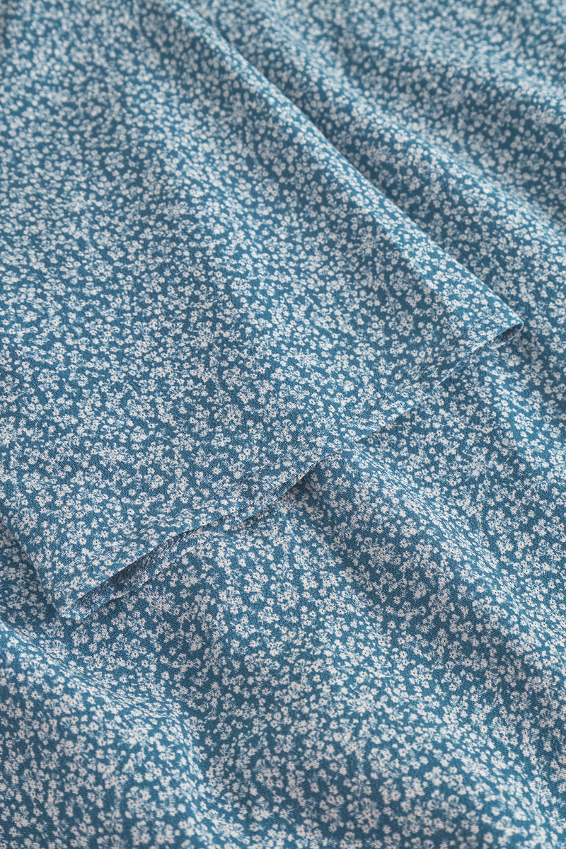 Ellen Shirt - Petite Blue Flower