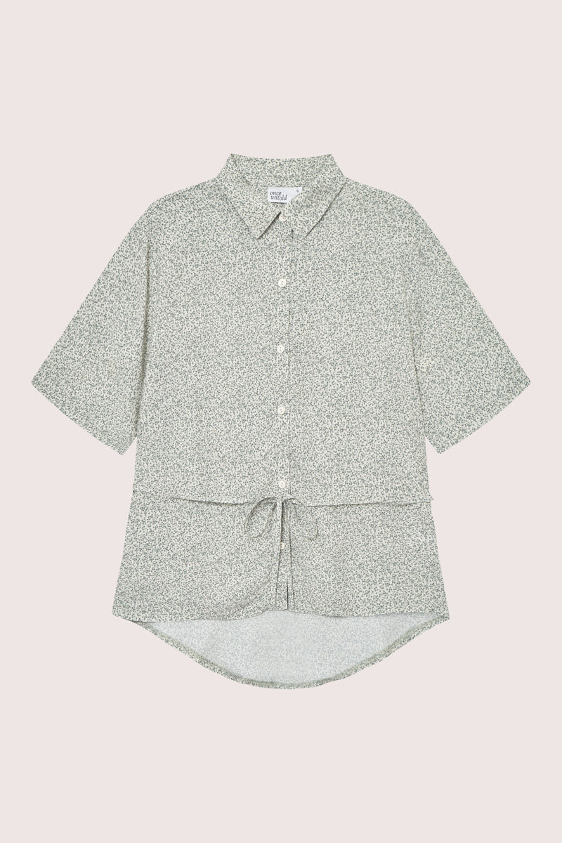 Ellen Shirt - Petite Green Flower