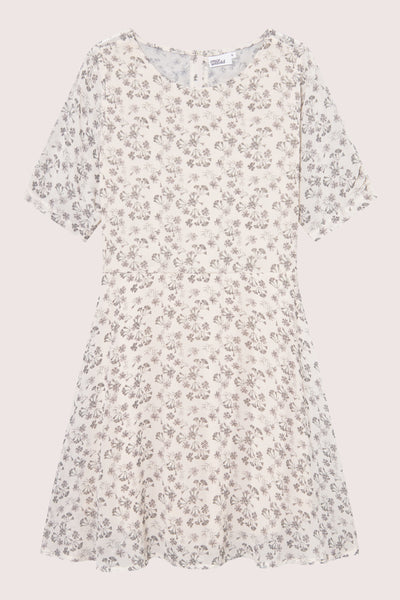 Sunset Mini Dress - Petite Anthracite Flower