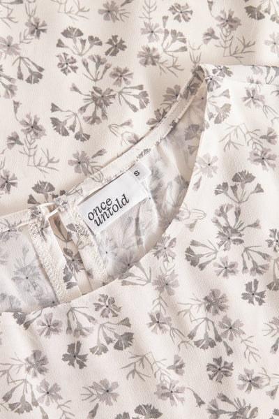 Sunset Mini Dress - Petite Anthracite Flower