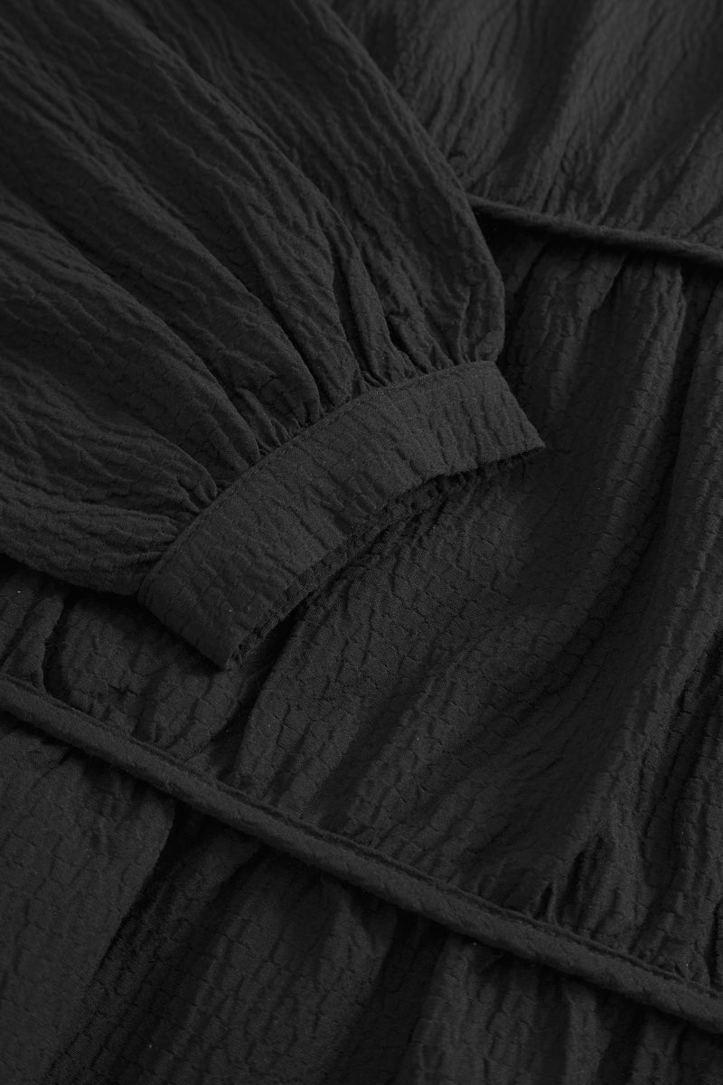 Mercer String Blouse - Black