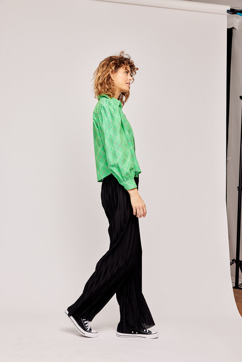 Forever Blouse - Green Checked